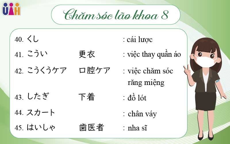Từ vựng Chăm sóc Lão khoa