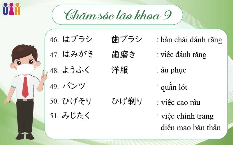 Từ vựng Chăm sóc Lão khoa