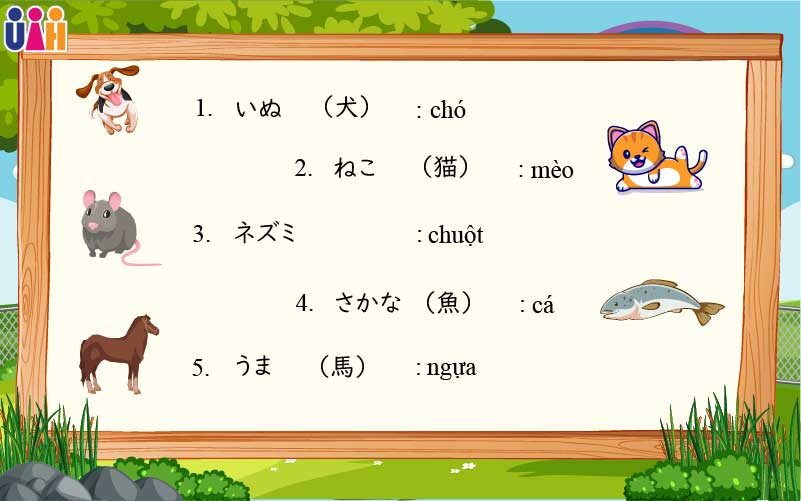 Từ vựng tiếng nhật về động vật